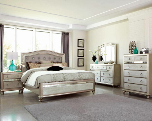 Bling Game - 7-Drawer Dresser With Mirror - Metallic Platinum - Image 8