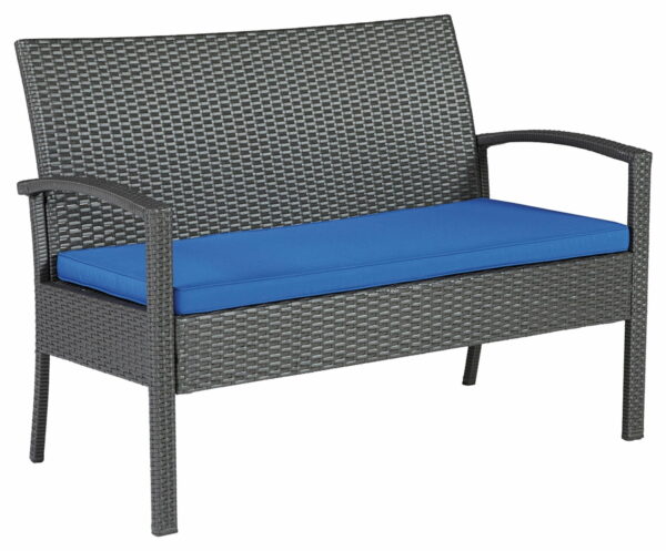 Alina - Gray / Blue - Love/Chairs/Table Set (Set of 4) - Image 4