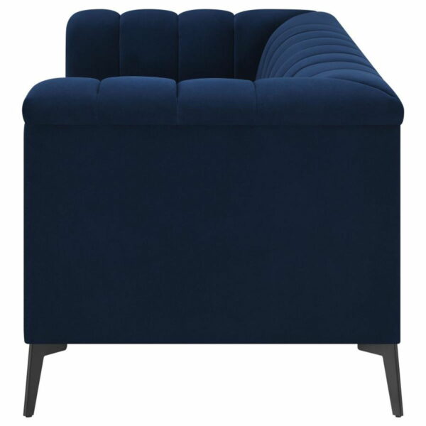 Chalet - Tuxedo Arm Loveseat - Blue - Image 10