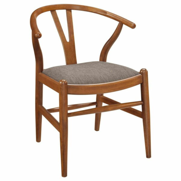 Dinah - 5 Piece Round Solid Wood Dining Set - Walnut - Image 9