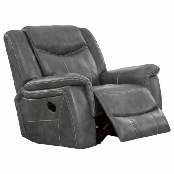 Conrad - Upholstered Motion Glider Recliner - Gray - Image 2