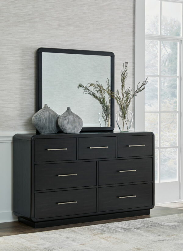 Rowanbeck - Black - Dresser And Mirror - Image 5