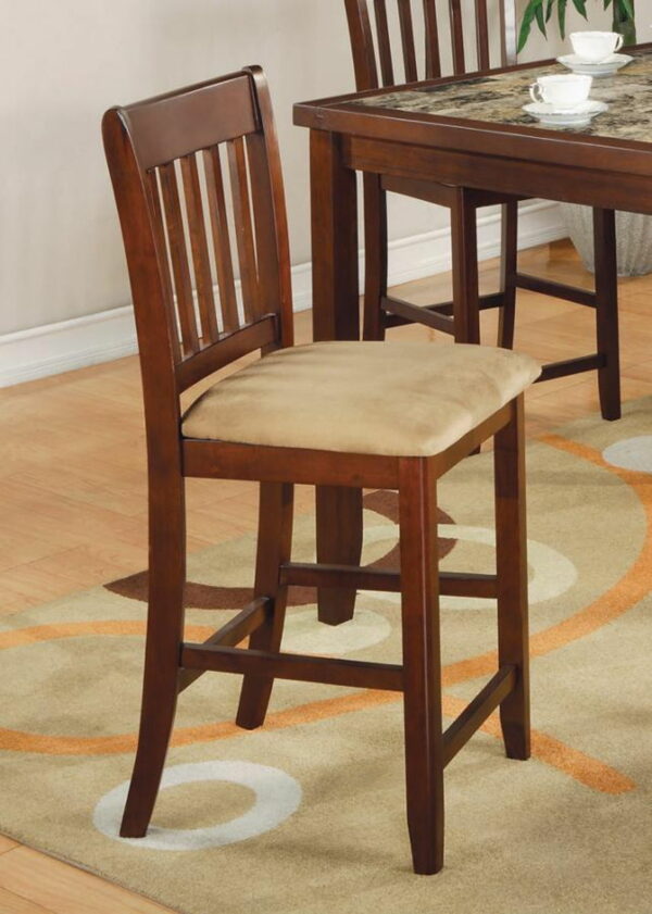 Jardin - 5 Piece Counter Height Dining Set - Red Brown And Tan - Image 2