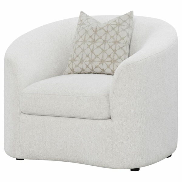Rainn - Upholstered Tight Back Chair - Latte - Image 8