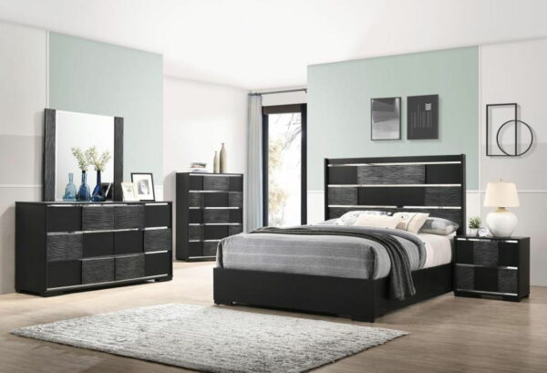 Blacktoft - 6-drawer Dresser With Mirror - Black - Image 2