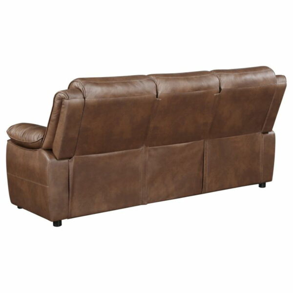 Ellington - Upholstered Padded Arm Sofa - Dark Brown - Image 3