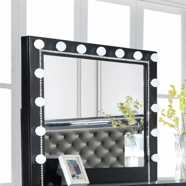 Cappola - Black Rectangular Dresser Mirror With Light - Image 2