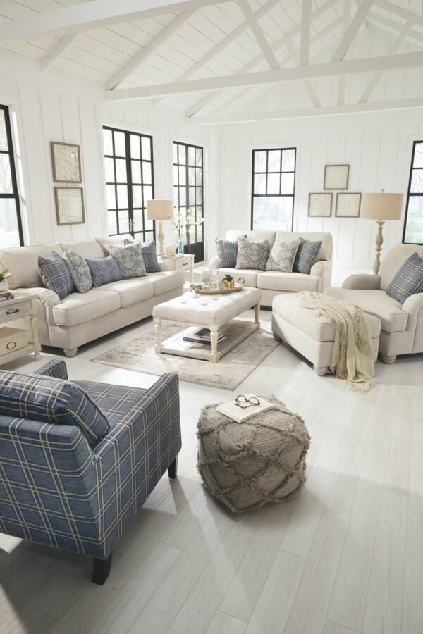 Traemore - Linen - Ottoman - Image 4