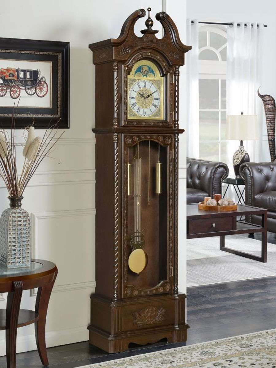 Cedric - Grandfather Clock With Chime - Golden Brown - Image 5