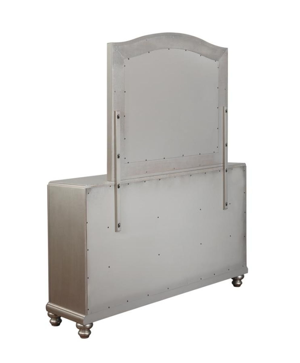 Bling Game - Arched Dresser Mirror - Metallic Platinum - Image 5