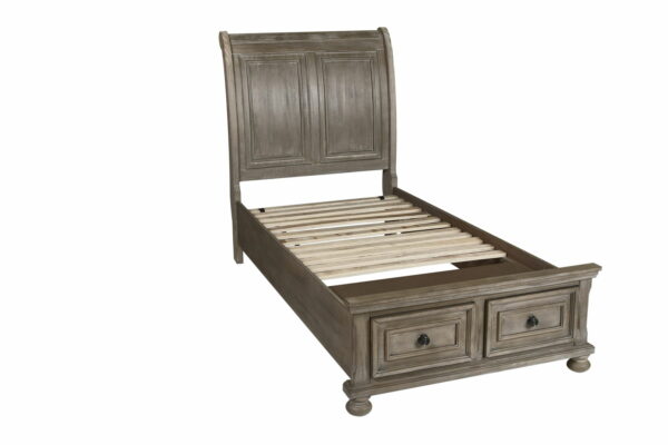 Allegra - 3/3 Twin Bed - Pewter - Image 6
