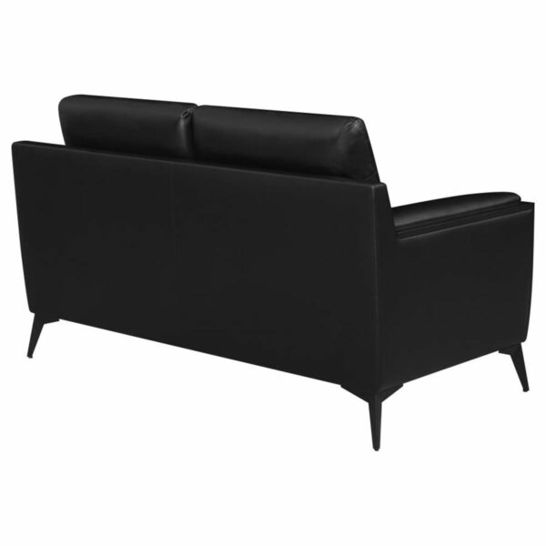 Moira - Upholstered Tufted Loveseat With Track Arms - Black - Image 6