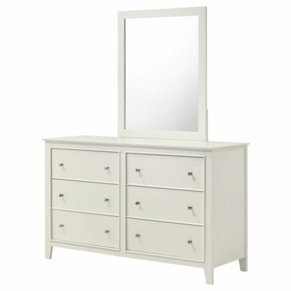 Selena - 6-drawer Dresser With Mirror - Cream White - Image 7