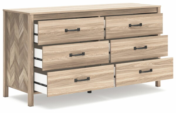 Battelle - Tan - Six Drawer Dresser - Image 2