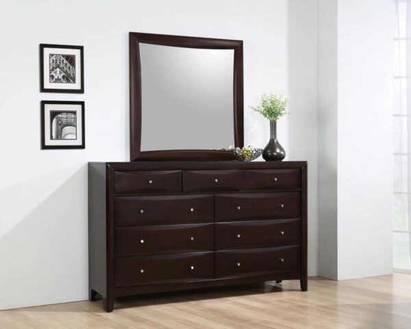 Phoenix - 9-drawer Dresser With Mirror - Deep Cappuccino - Image 8