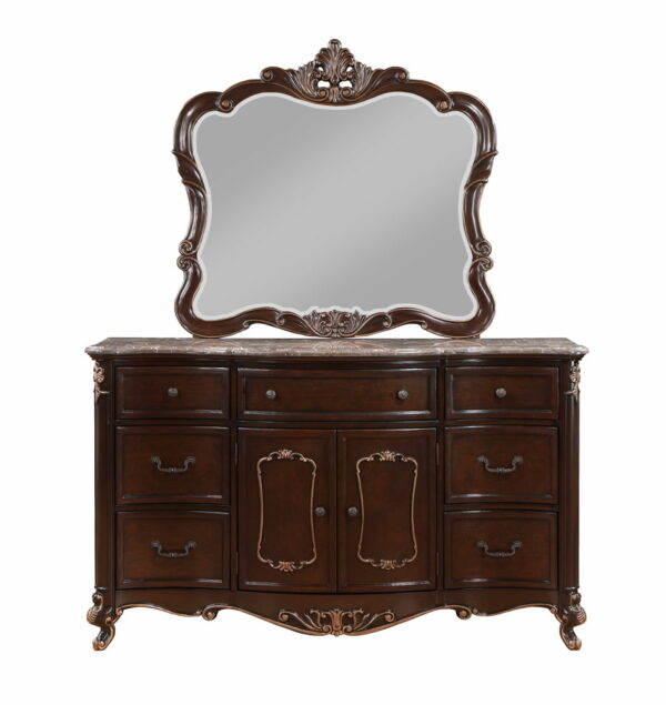 Constantine - Dresser With Marble Top - Cherry - Image 2