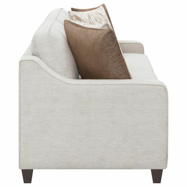 Christine - Upholstered Cushion Back Sofa - Beige - Image 2