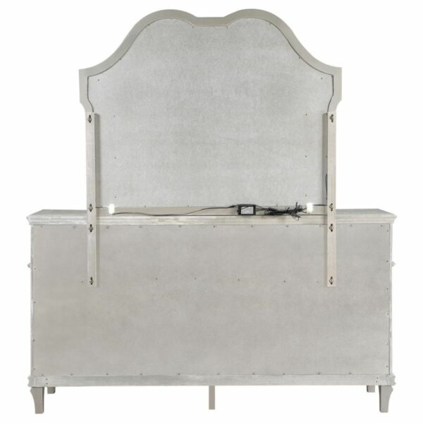 Evangeline - 9-Drawer Dresser With Mirror - Silver Oak - Image 5