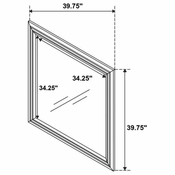 Janine - Square Dresser Mirror - Gray - Image 4