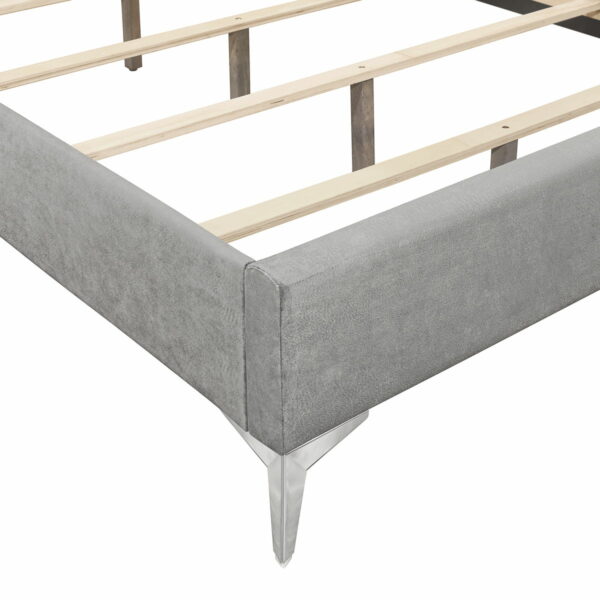 Huxley - 4/6 Full Headboard, Footboard And Slats - Gray - Image 2