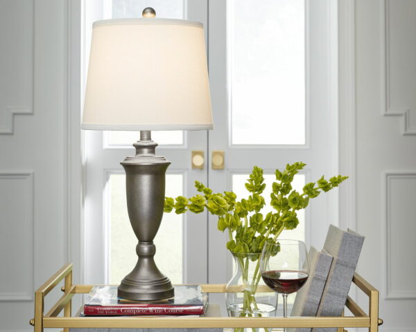 Doraley - Antique Silver Finish - Metal Table Lamp (Set of 2) - Image 3