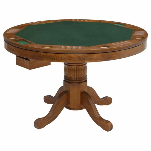 Mitchell - 5 Piece Game Table Set - Amber And Brown - Image 7