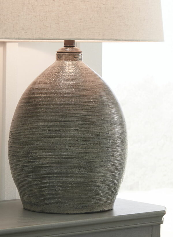 Joyelle - Gray - Terracotta Table Lamp - Image 2