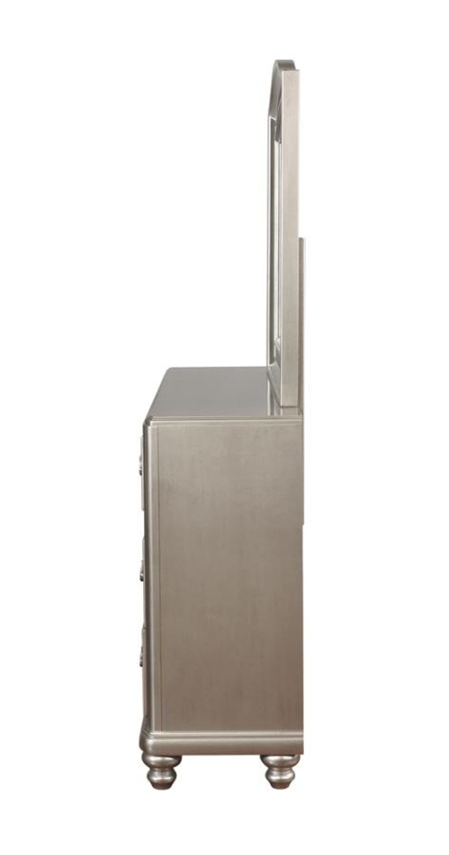 Bling Game - Arched Dresser Mirror - Metallic Platinum - Image 2