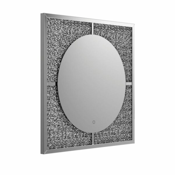 Theresa - Led Wall Mirror - Silver And Black - Image 2
