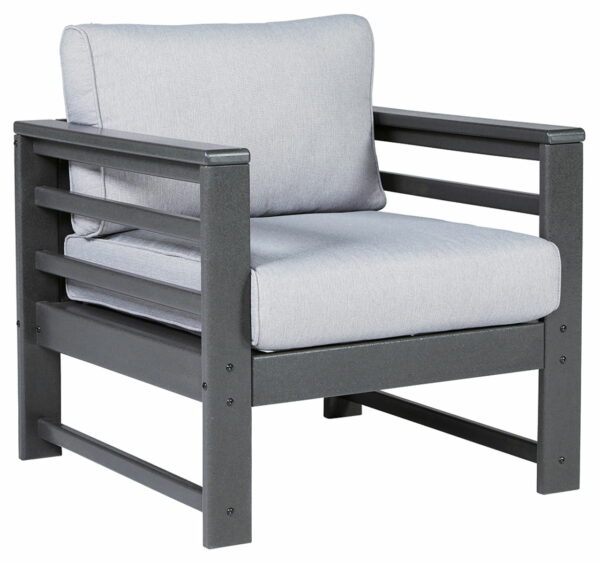 Amora - Charcoal Gray - Lounge Chair W/Cushion (Set of 2) - Image 5