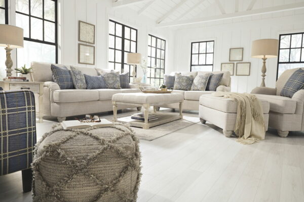 Traemore - Linen - Ottoman - Image 2