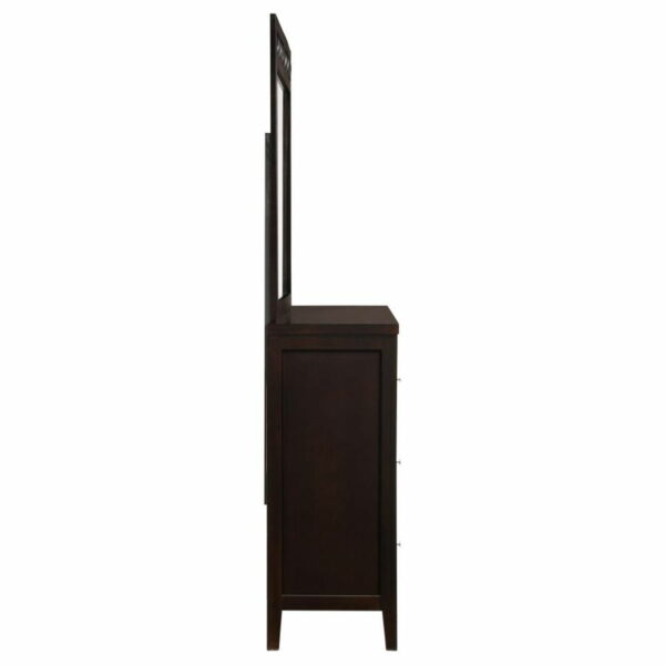 Carlton - 6-Drawer Rectangular Dresser With Mirror - Cappuccino - Image 11
