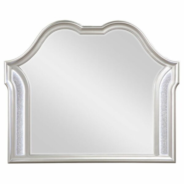 Evangeline - Camel Top Dresser Mirror Silver Oak - Image 4