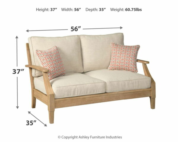 Clare - Beige - Loveseat W/Cushion - Image 2