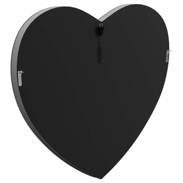 Aiko - Heart Shape Wall Mirror - Silver - Image 3