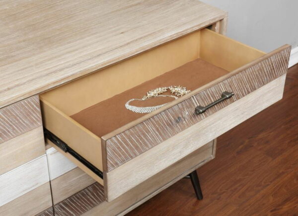 Marlow - 6-drawer Dresser With Mirror - Rough Sawn Multi - Image 9