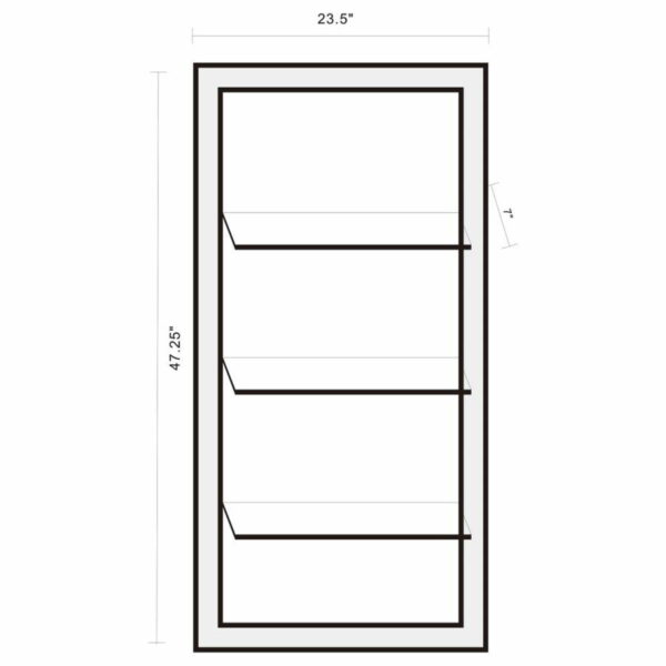Oriel - 3-Shelf Rectangle Wall Mirror - Image 2