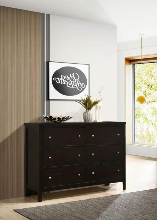 Carlton - 6-Drawer Rectangular Dresser - Cappuccino - Image 11