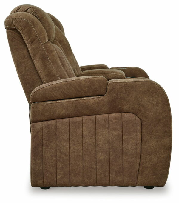Wolfridge - Brindle - 2 Pc. - Power Reclining Sofa, Power Reclining Loveseat With Console - Image 10