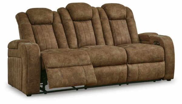 Wolfridge - Brindle - 2 Pc. - Power Reclining Sofa, Power Reclining Loveseat With Console - Image 5