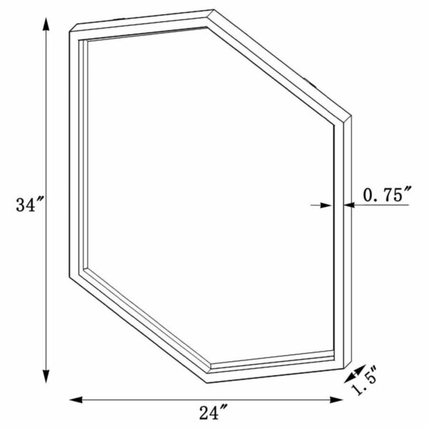 Bledel - Hexagon Shaped Wall Mirror - Gold - Image 2
