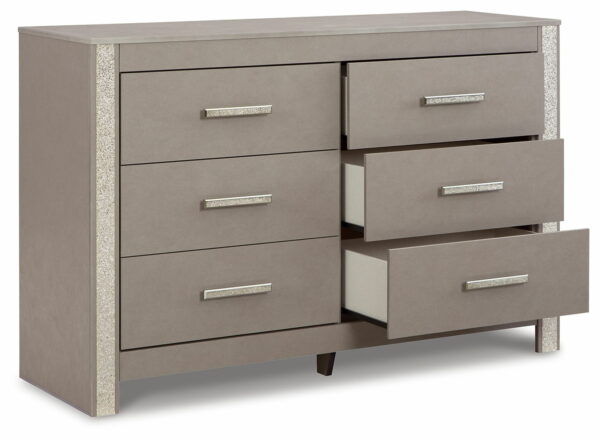 Surancha - Gray - Six Drawer Dresser - Image 4