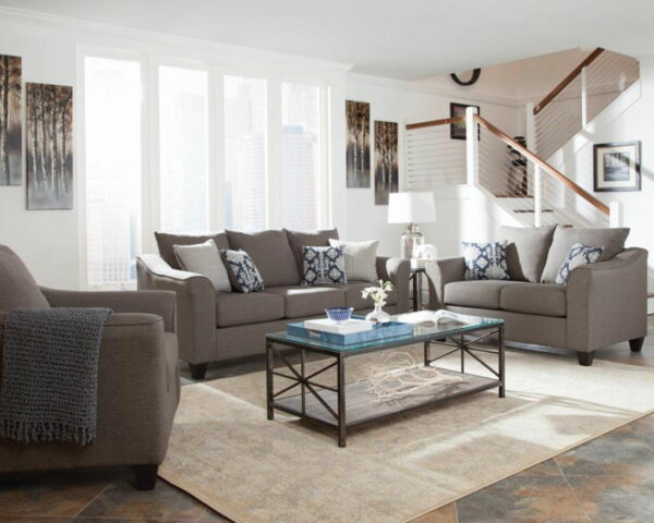Salizar - Flared Arm Loveseat - Gray - Image 5