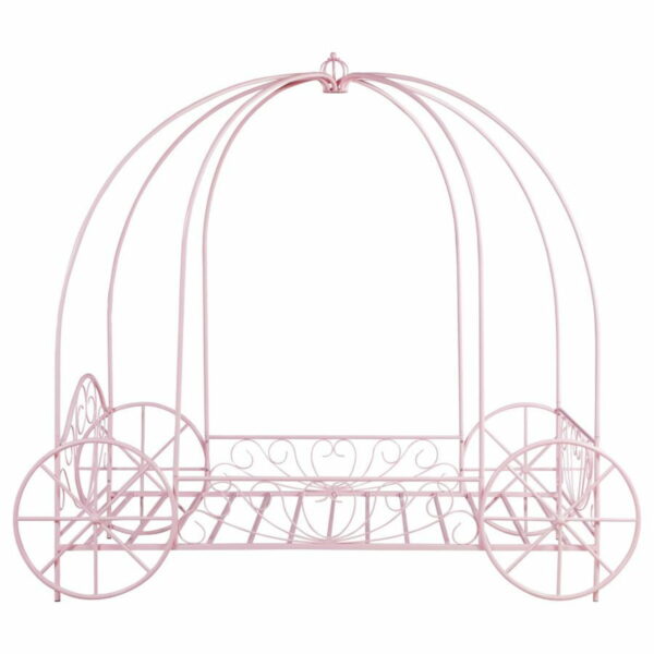 Massi - Twin Canopy Bed - Powder Pink - Image 3
