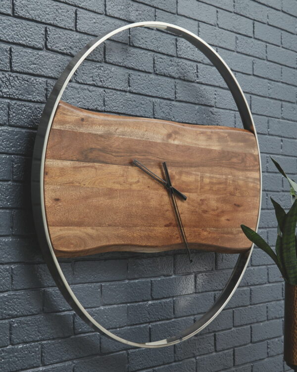 Panchali - Brown / Silver Finish - Wall Clock - Image 2