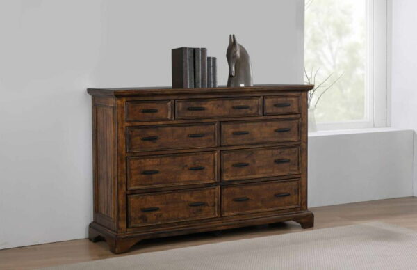 Elk Grove - 9-Drawer Dresser With Jewelry Tray - Vintage Bourbon - Image 7