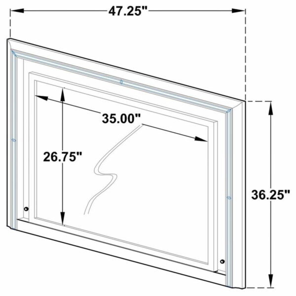 Veronica - Dresser Mirror - Light Silver - Image 5