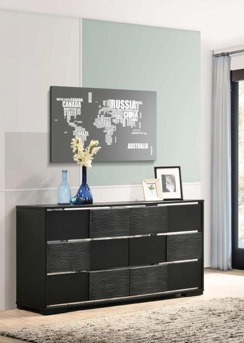 Blacktoft - 6-Drawer Dresser - Black - Image 4