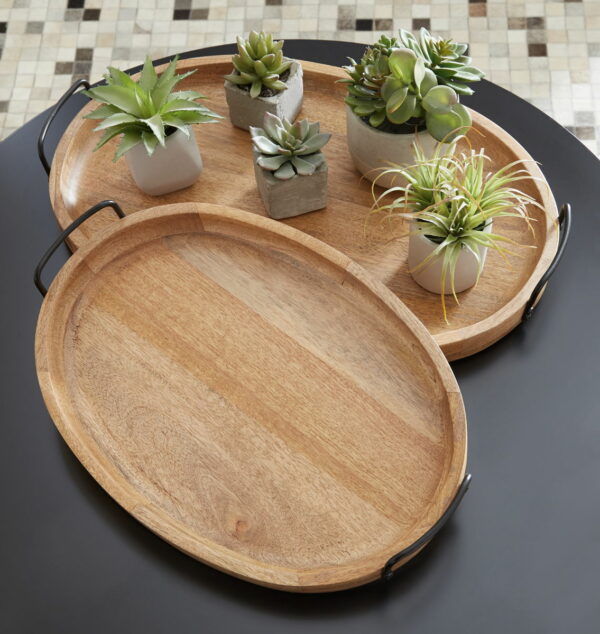 Jocelyne - Brown / Black - Tray Set (Set of 2) - Image 2