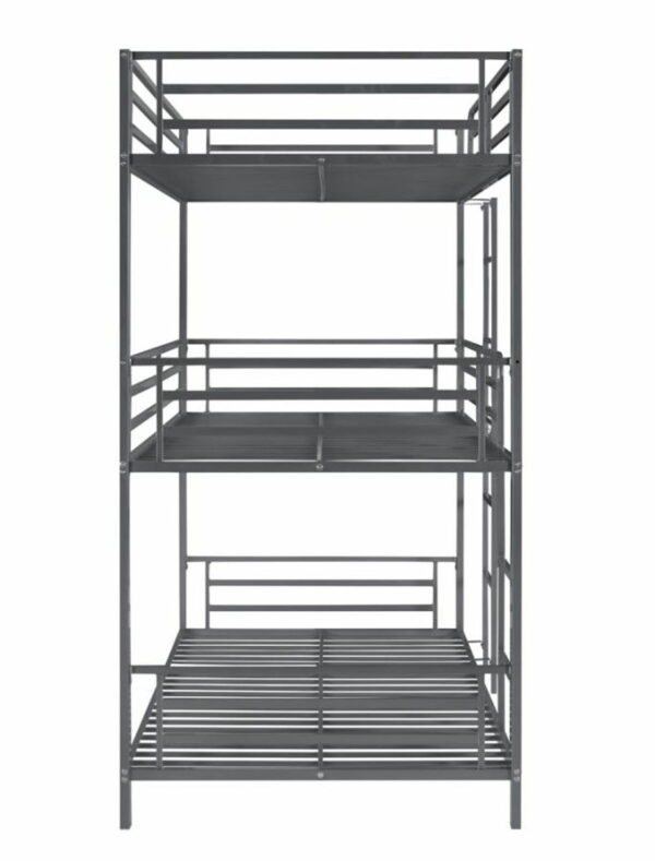 Maynard - Metal Triple Twin Bunk Bed - Gunmetal - Image 4